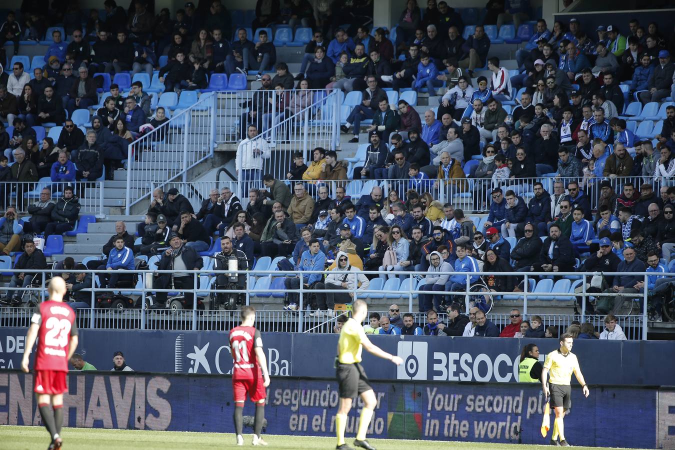 Las mejores imágenes de los aficionados que asistieron al Málaga.Mirandés (2-2)