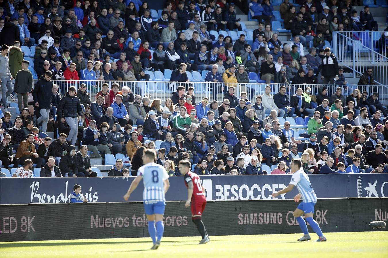 Las mejores imágenes de los aficionados que asistieron al Málaga.Mirandés (2-2)