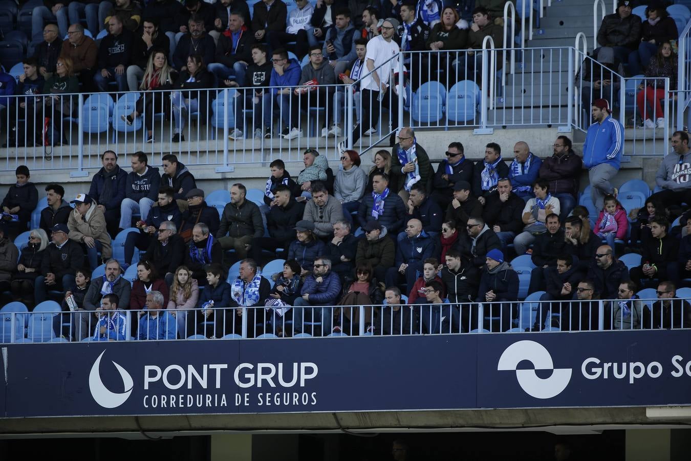 Las mejores imágenes de los aficionados que asistieron al Málaga.Mirandés (2-2)