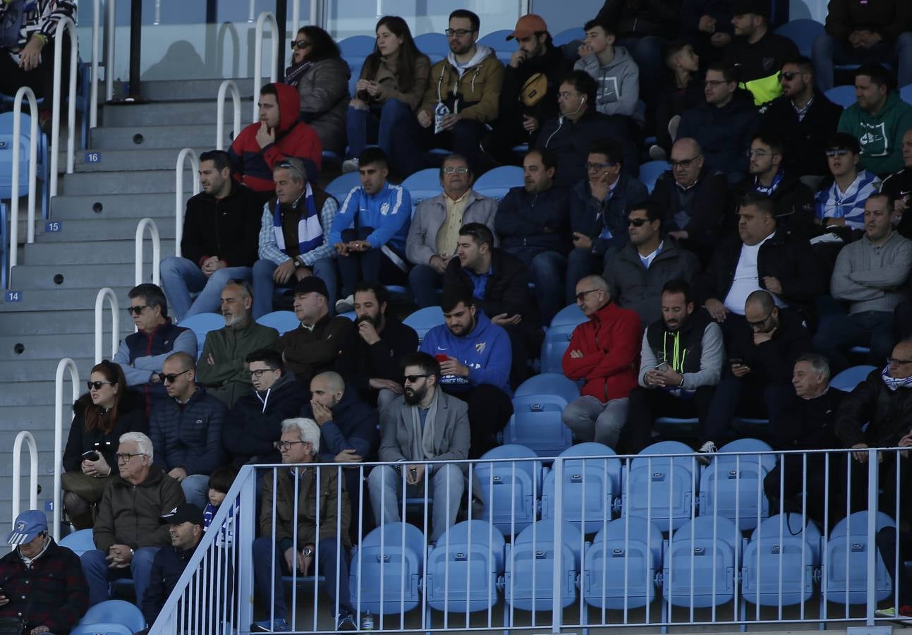 Las mejores imágenes de los aficionados que asistieron al Málaga.Mirandés (2-2)