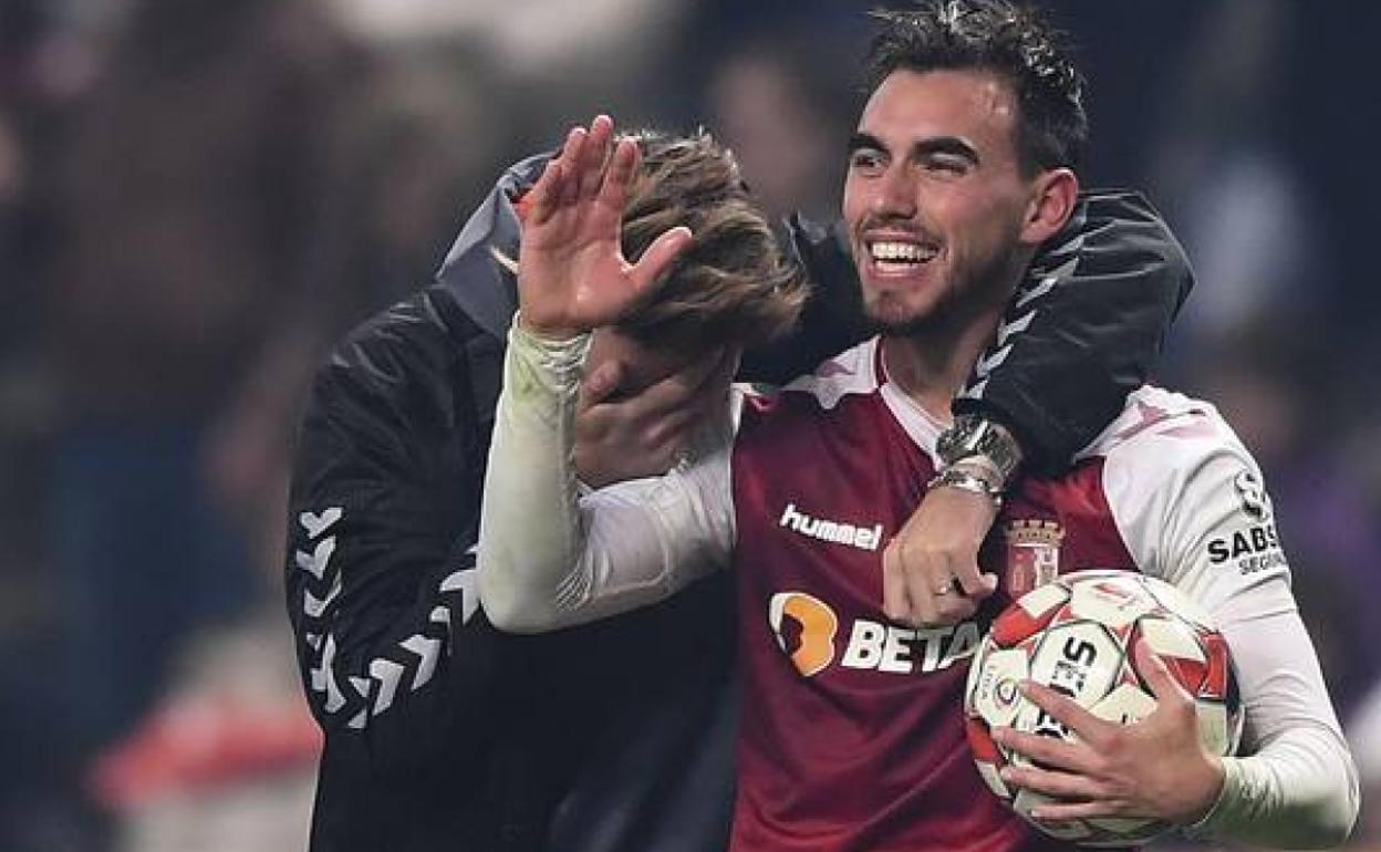 Horta celebra el gol marcado al Oporto, que le dio la Copa de la Liga al Braga. 