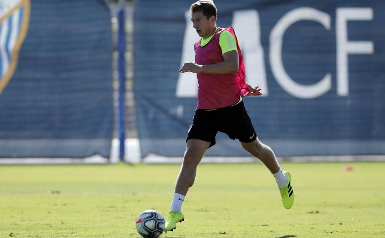 Rolón, en un entrenamiento.