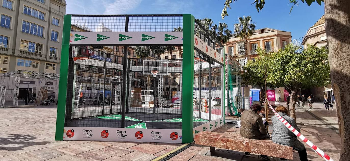 Fotos: Últimos preparativos para la Copa del Rey de baloncesto en Málaga