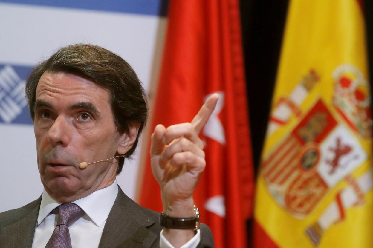 Aznar en un acto de la Universidad Francisco de Vitoria el pasado 28 de enero. Juan Carlos Hidalgo / efe