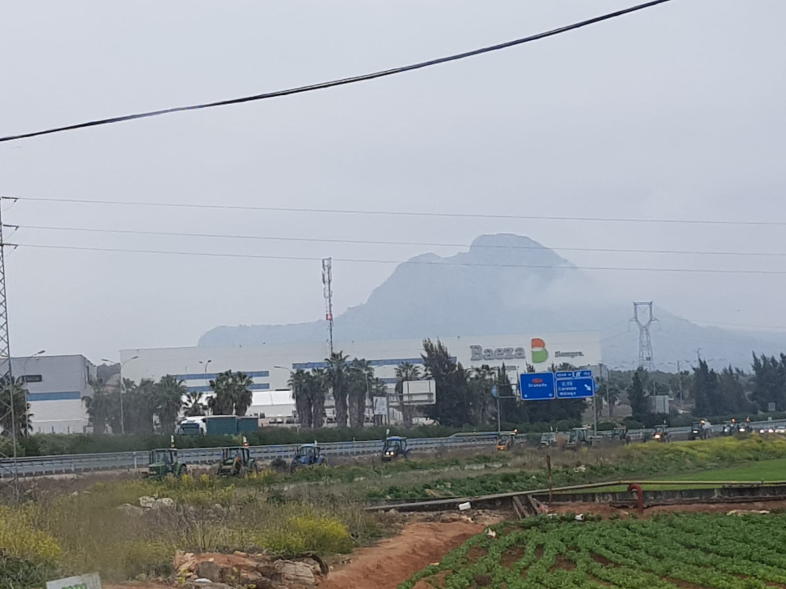 Las manifestaciones de agricultores y ganaderos que están recorriendo España desde el pasado mes de enero para protestar contra los bajos precios del aceite de oliva y de los productos hortofrutícolas han llegado a la provincia con una gran tractorada en el municipio de Antequera.