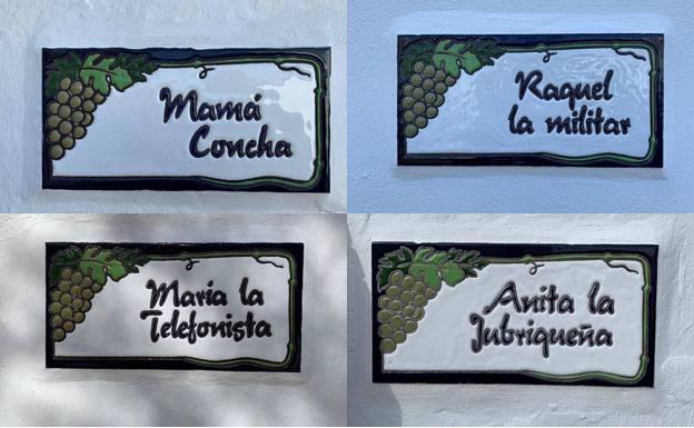 Distintas placas repartidas por el pueblo. 