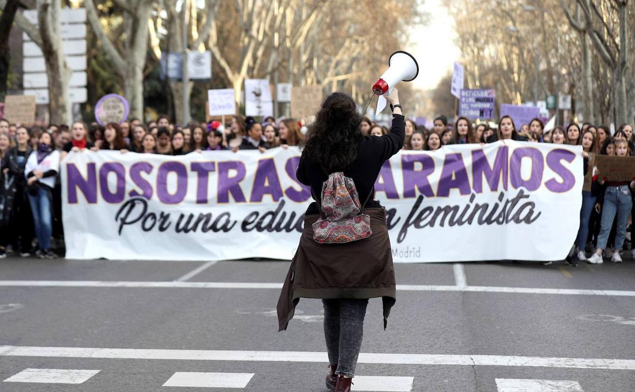 Manifestación con motivo del Día Internacional de la Mujer en Madrid en 2019. 