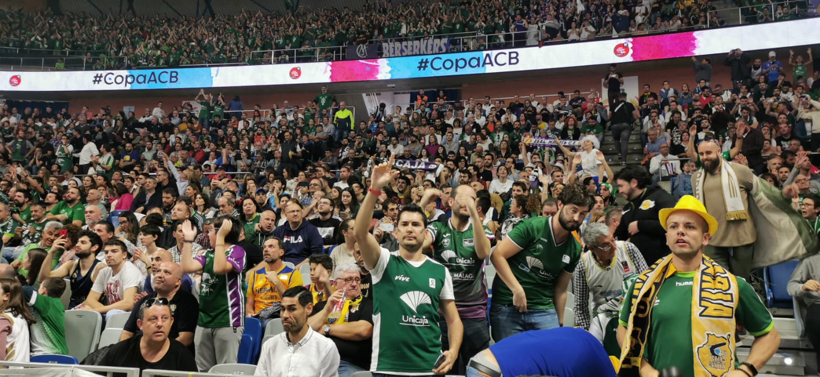 Gradas llenas en el Martín Carpena para ver el Unicaja-Real Madrid