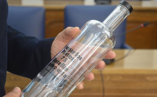 Botella de la campaña.