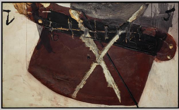 Tàpies. 'Le chapeau renversé' (1967). © Centre Pompidou, MNAM-CCI, 2020.