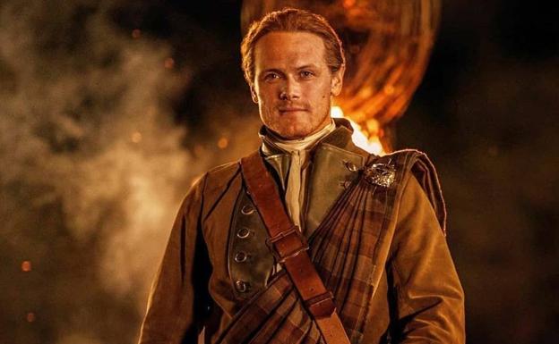 Sam Heughan en el papel que le ha dado la fama, el del soldado escocés Jamie Fraser. Con esta imagen ha celebrado en Instagram sus primeros dos millones de seguidores.