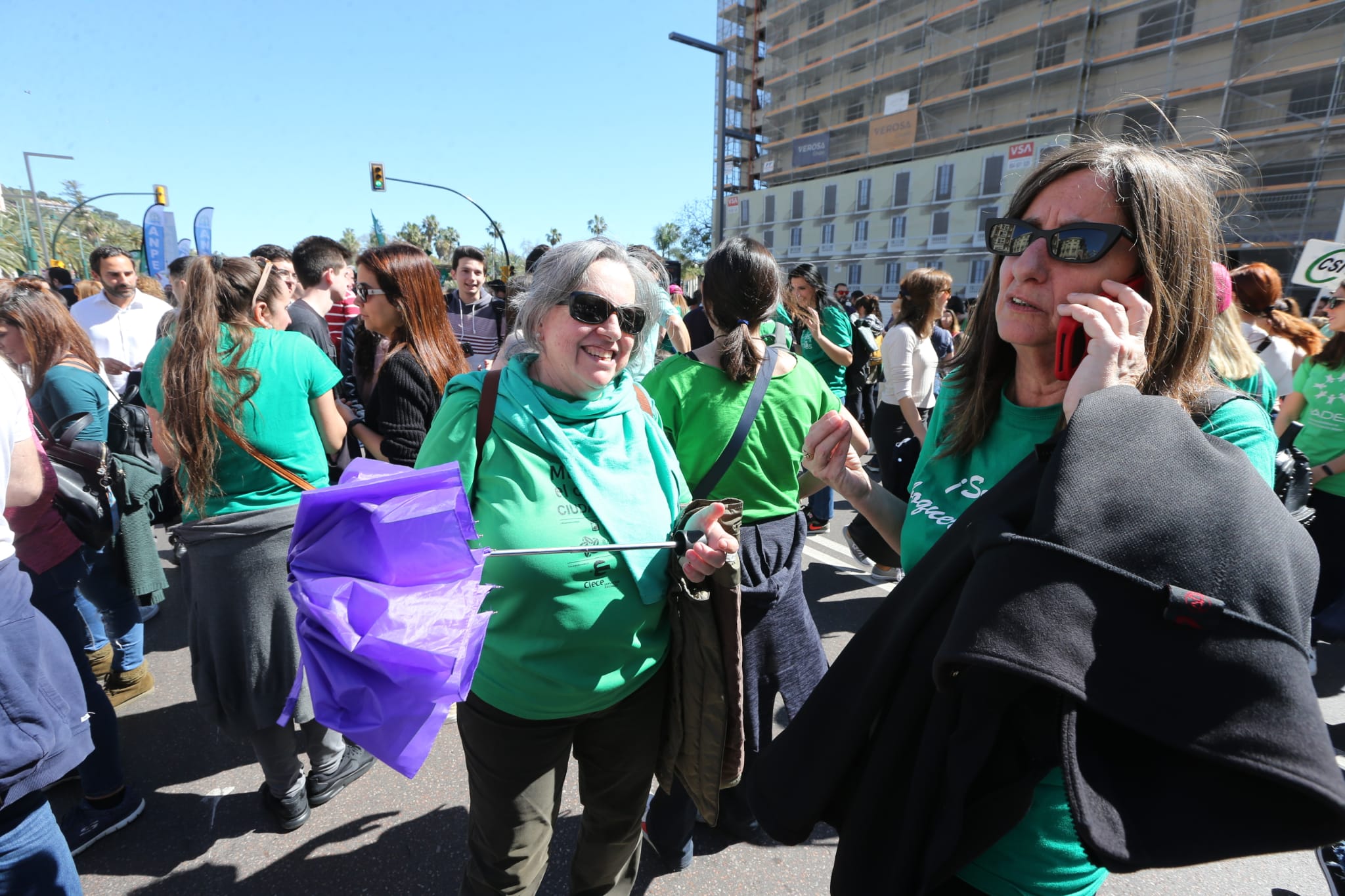 Manifestación en Málaga con motivo de la huelga educativa contra el decreto de escolarización de la Junta de Andalucía