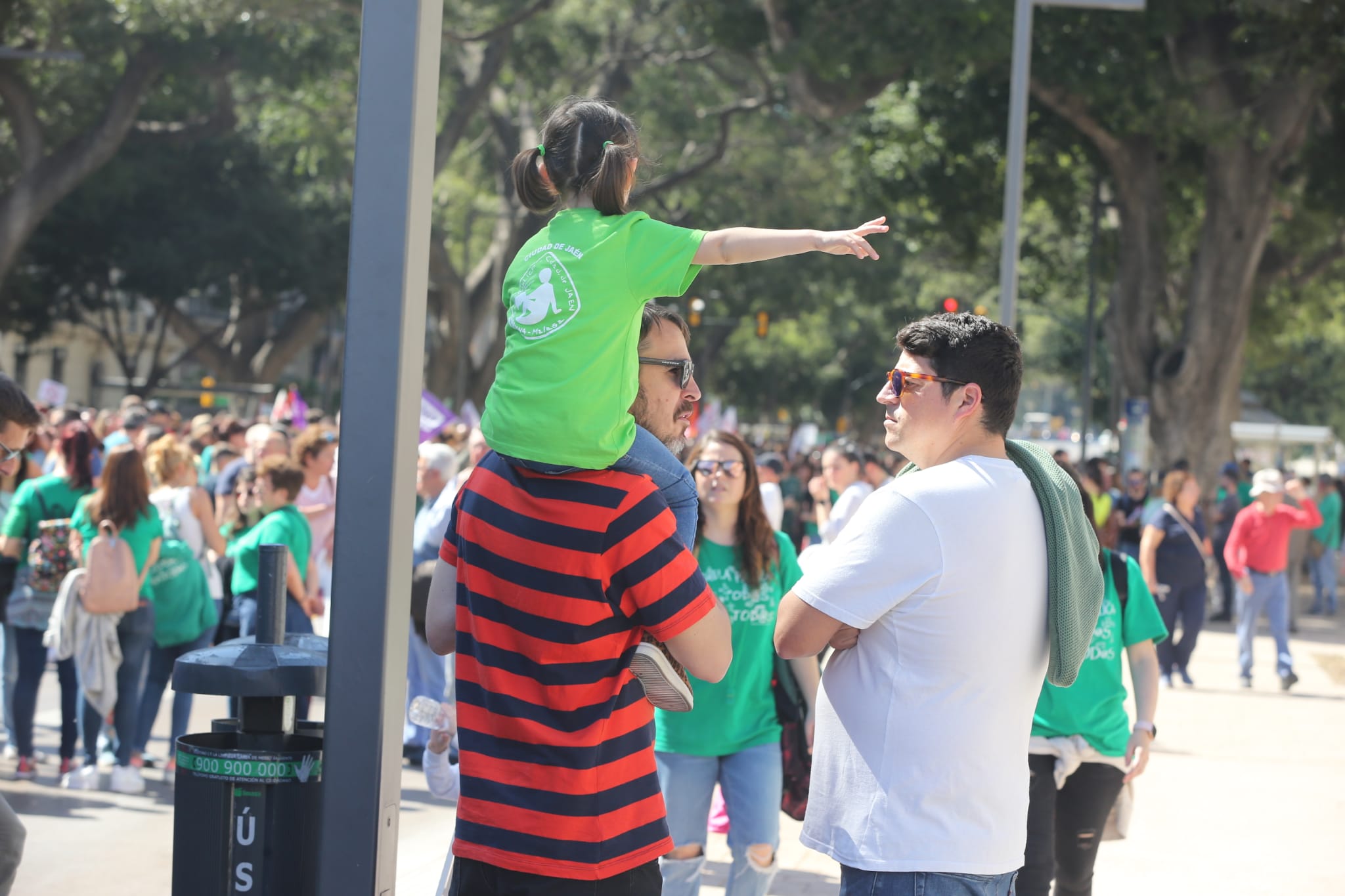 Manifestación en Málaga con motivo de la huelga educativa contra el decreto de escolarización de la Junta de Andalucía