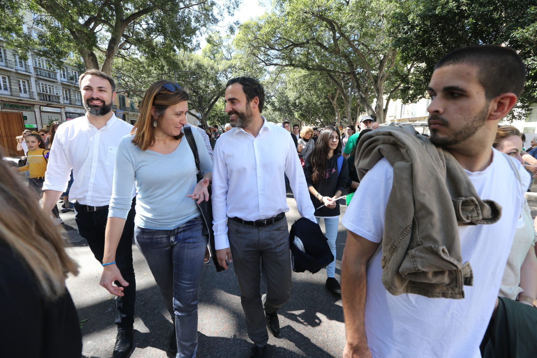 Manifestación en Málaga con motivo de la huelga educativa contra el decreto de escolarización de la Junta de Andalucía