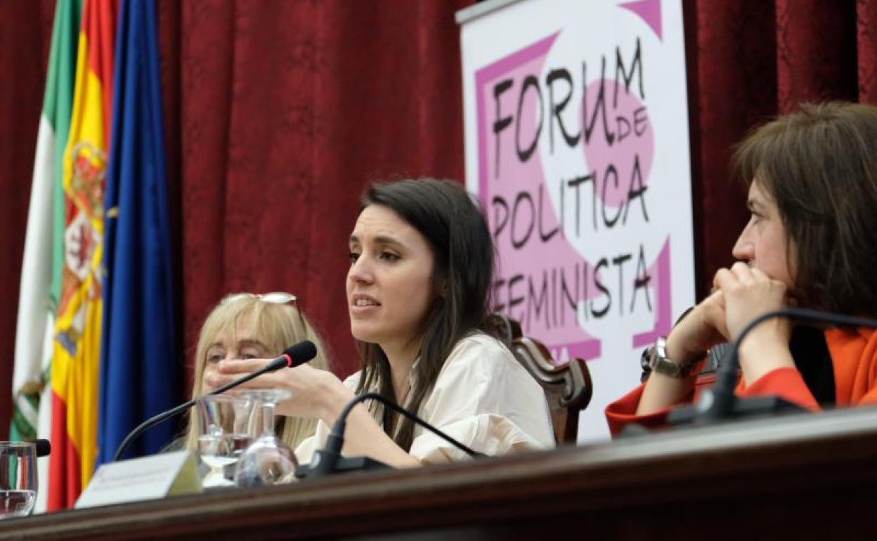 Irene Montero, interviene en el acto 'La alianza feminista' 