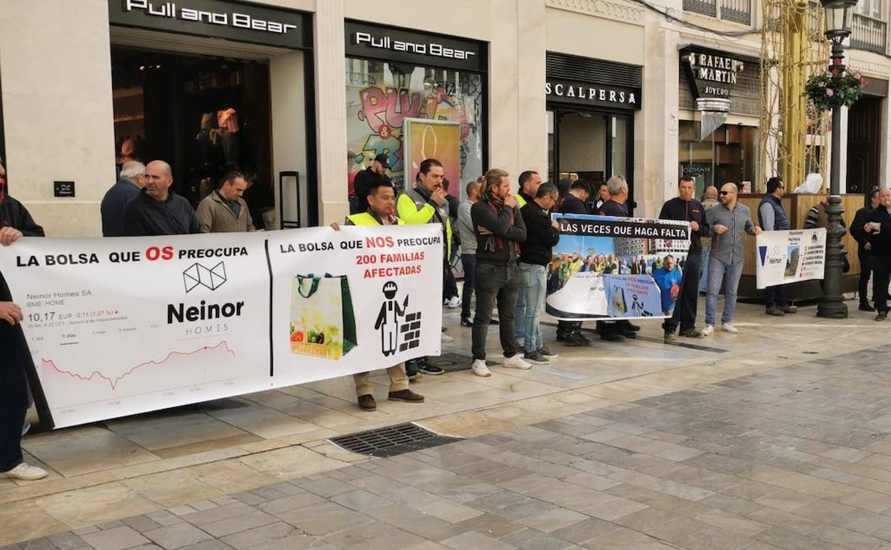 Protestas de trabajadores y responsables de subcontratas de Byco.