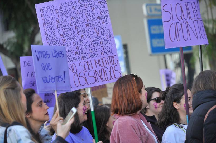 Fotos: La marcha del 8M en Málaga, en imágenes