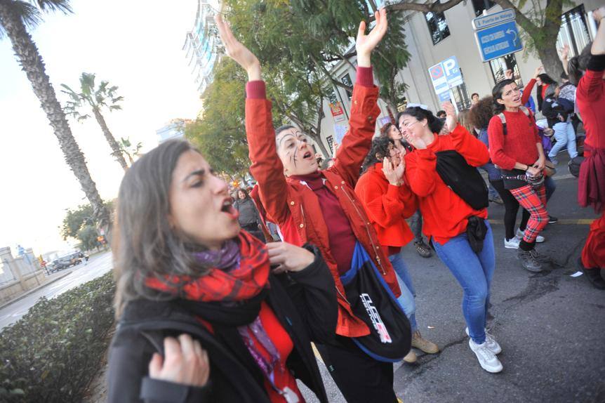 Fotos: La marcha del 8M en Málaga, en imágenes