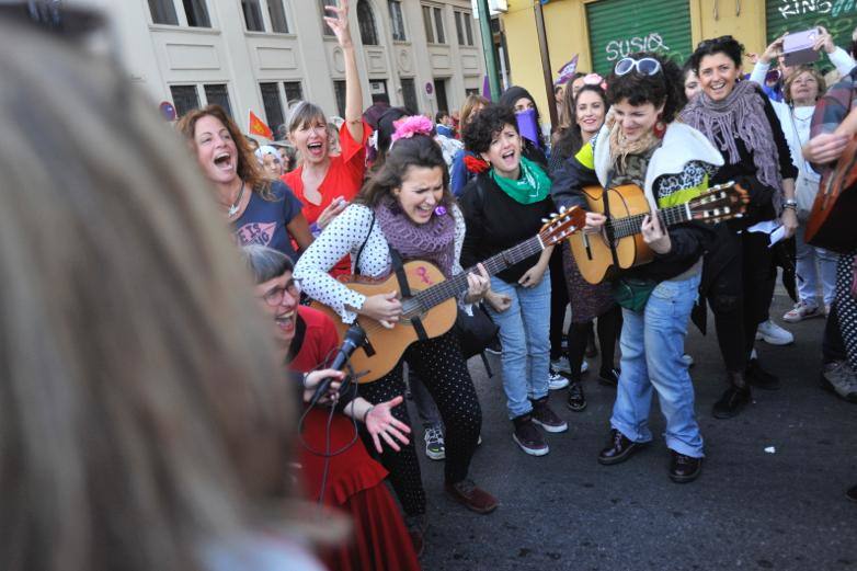 Fotos: La marcha del 8M en Málaga, en imágenes
