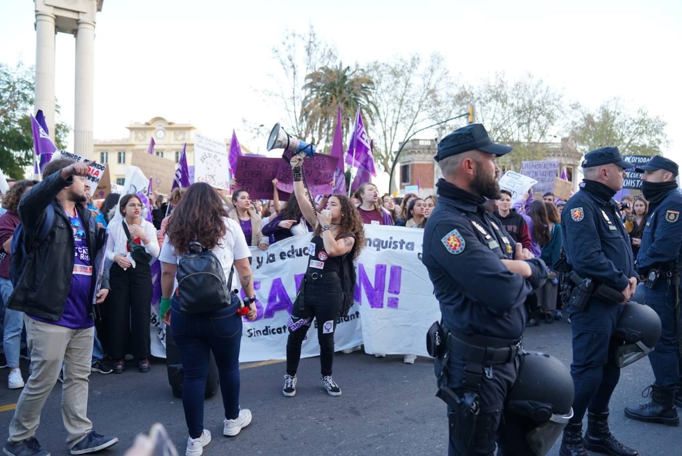 Fotos: La marcha del 8M en Málaga, en imágenes