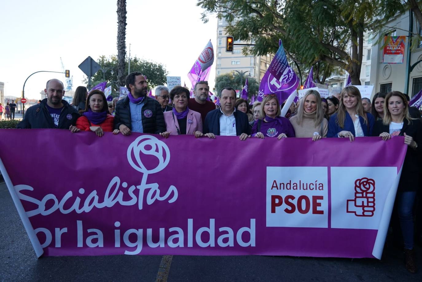 Fotos: La marcha del 8M en Málaga, en imágenes