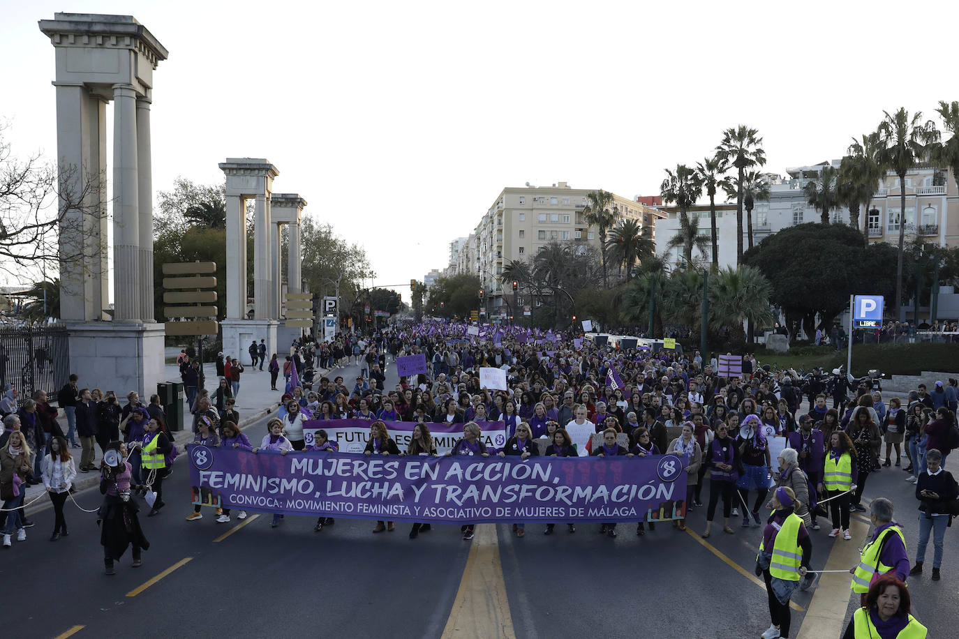 Fotos: La marcha del 8M en Málaga, en imágenes