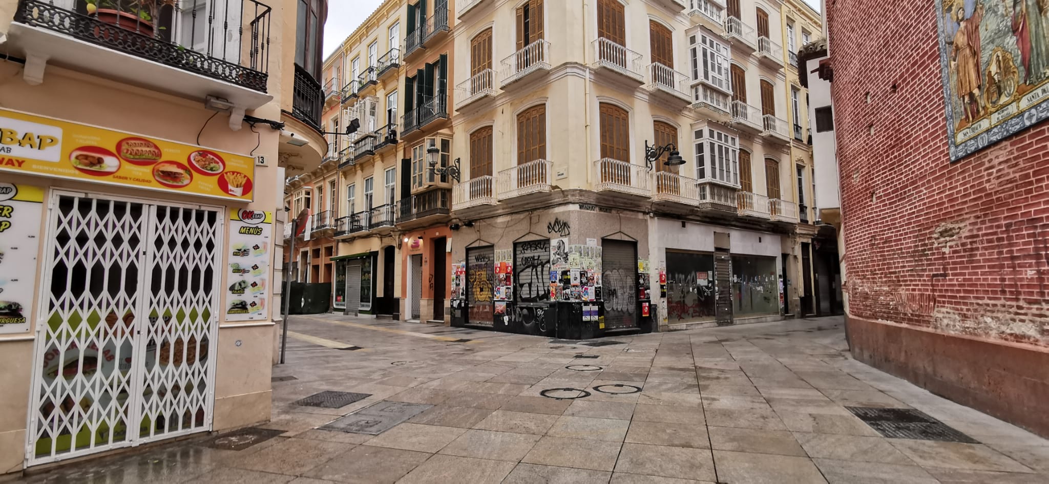 El Centro de Málaga, este domingo.