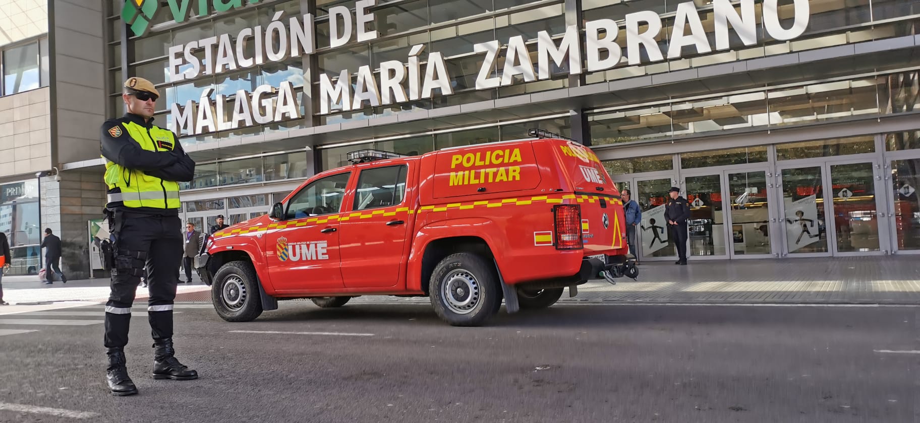 La UME en la estación María Zambrano.