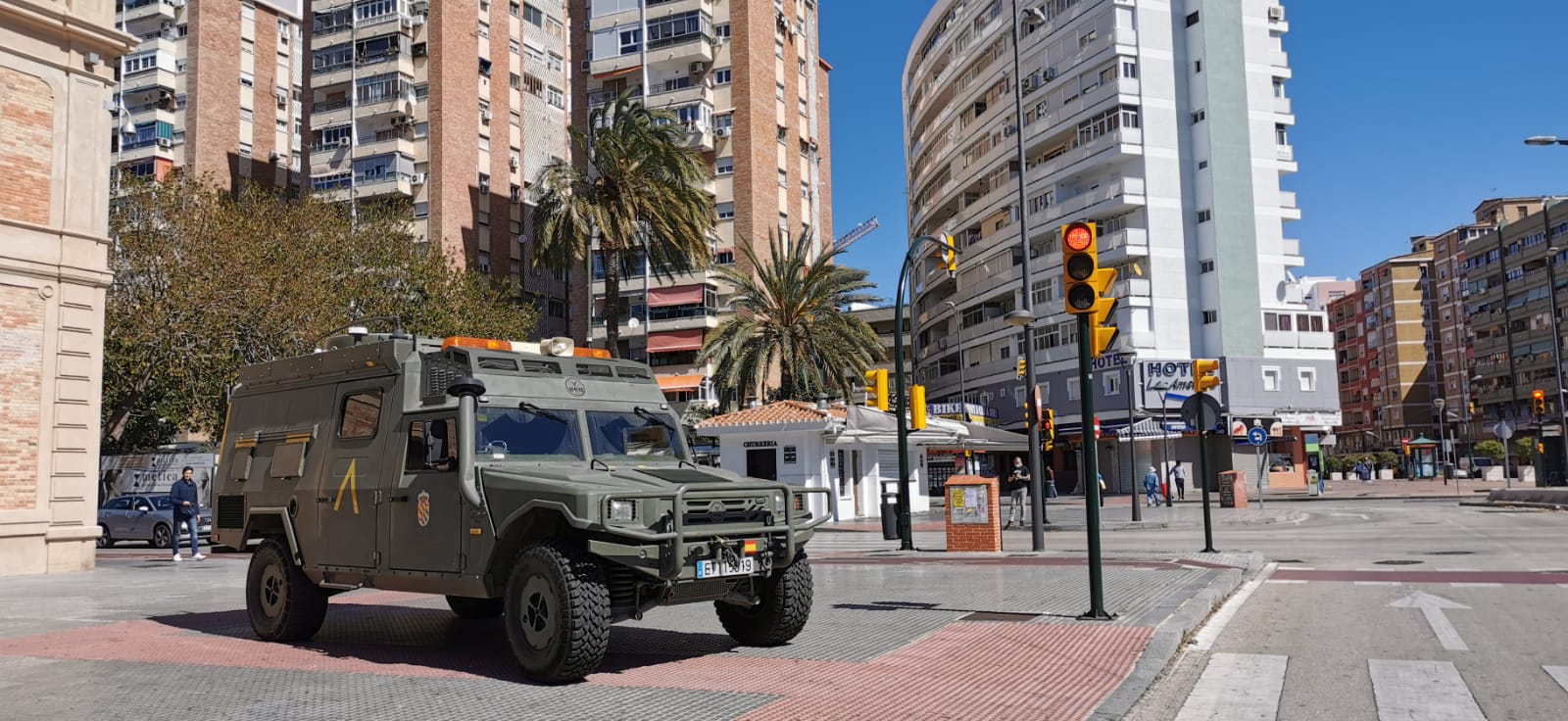 Efectivos de la UME en el Centro.