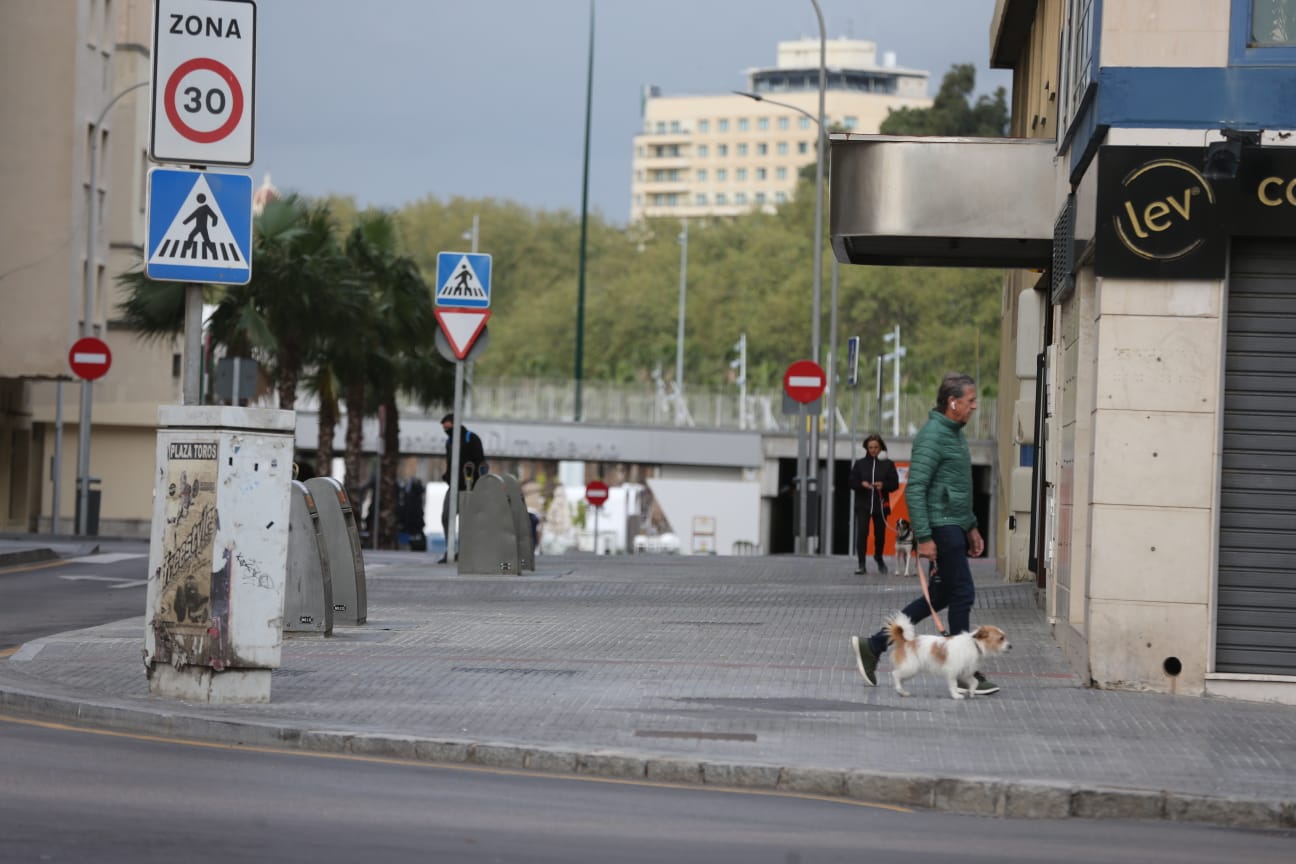 Calles de Málaga vacías