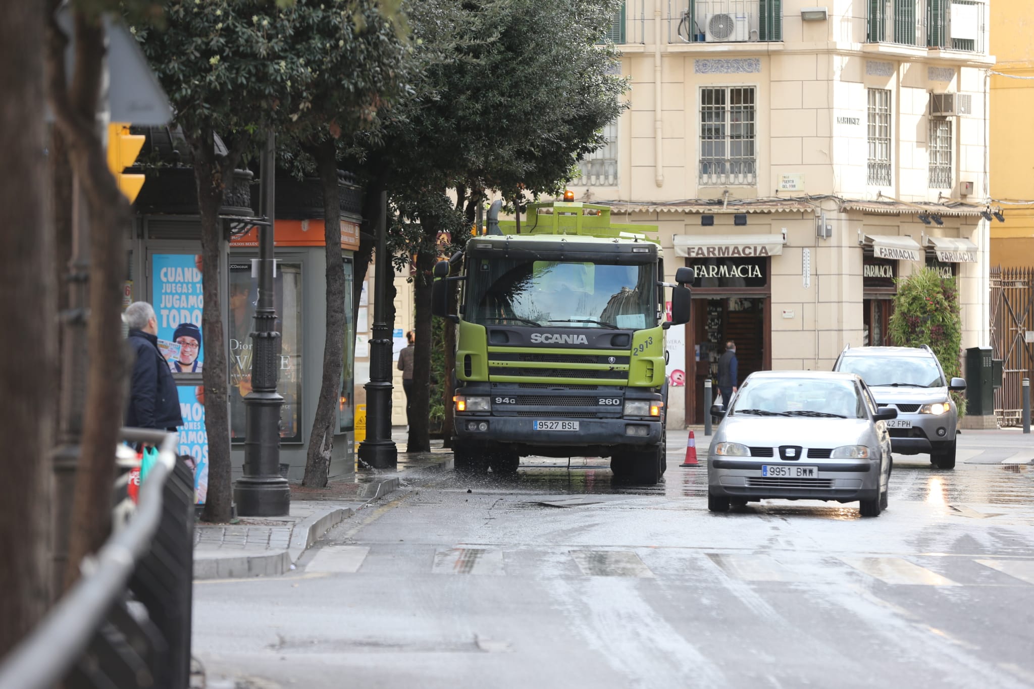 Camiones de limpieza en las calles