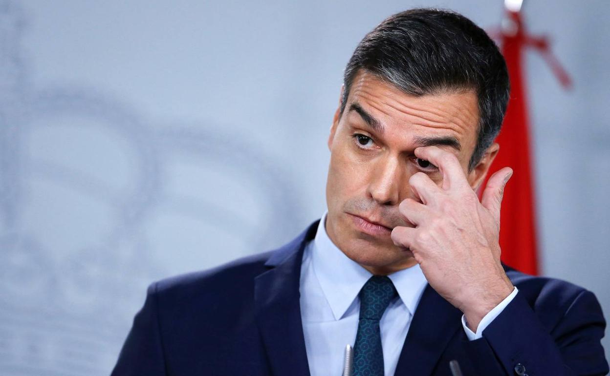 El presidente del Gobierno, Pedro Sánchez, en el Congreso. 