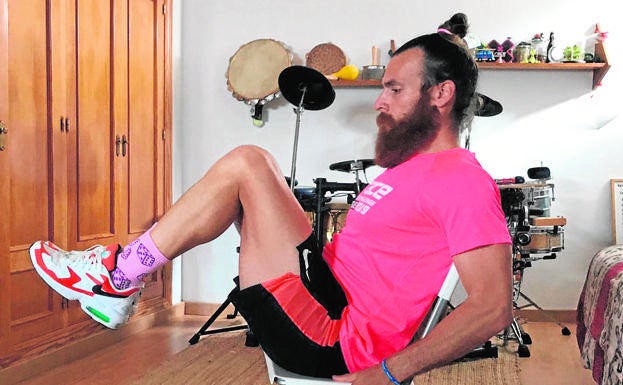 Moisés Pozo, durante uno de los ejercicios propuestos.