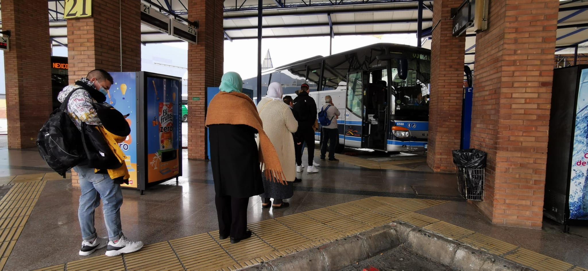 Situación en la estación de autobuses