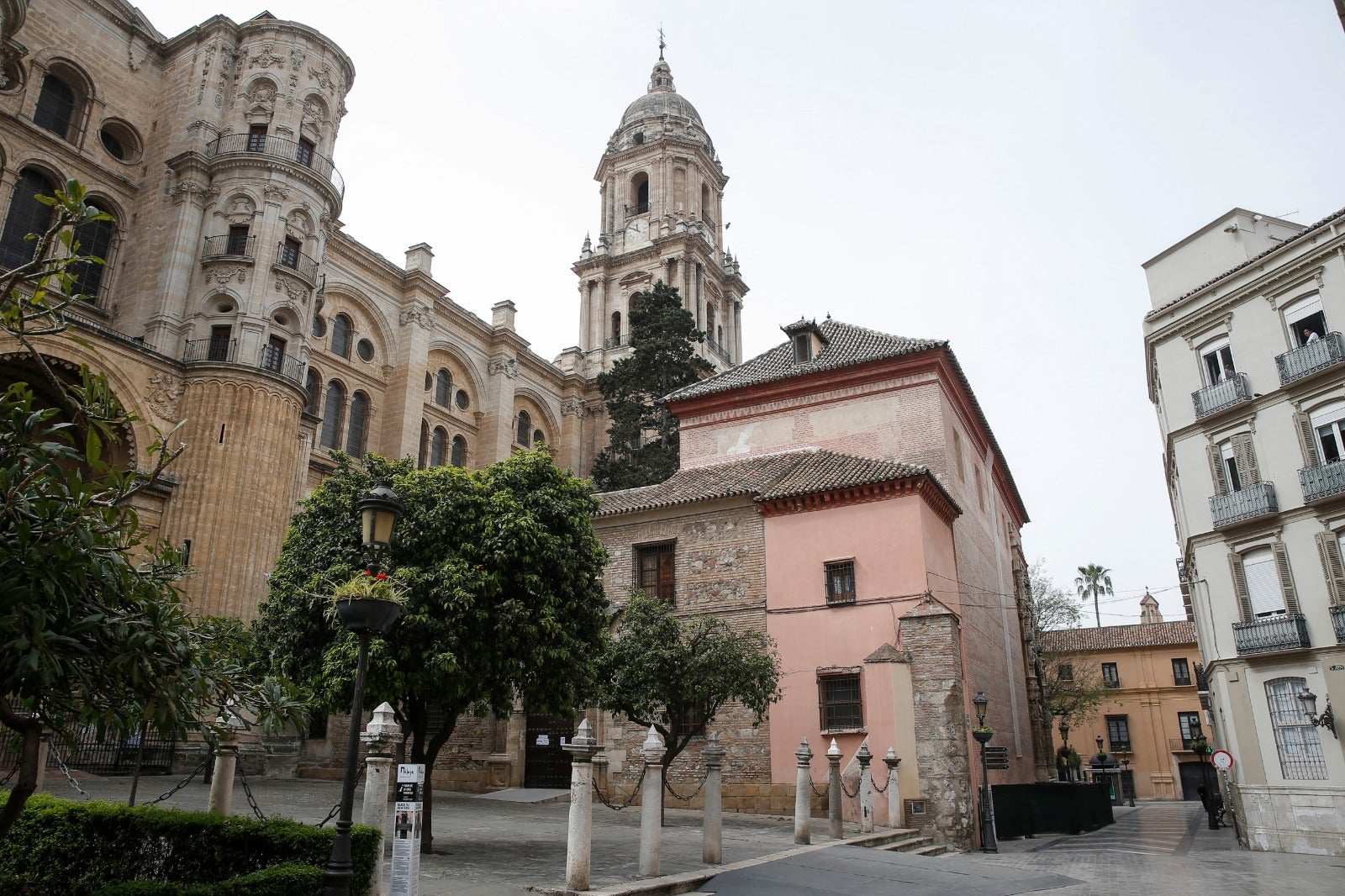 El Centro de Málaga, este jueves.