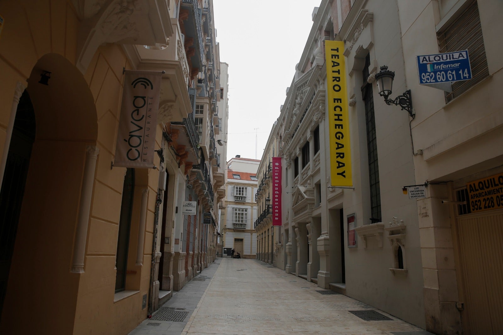 El Centro de Málaga, este jueves.