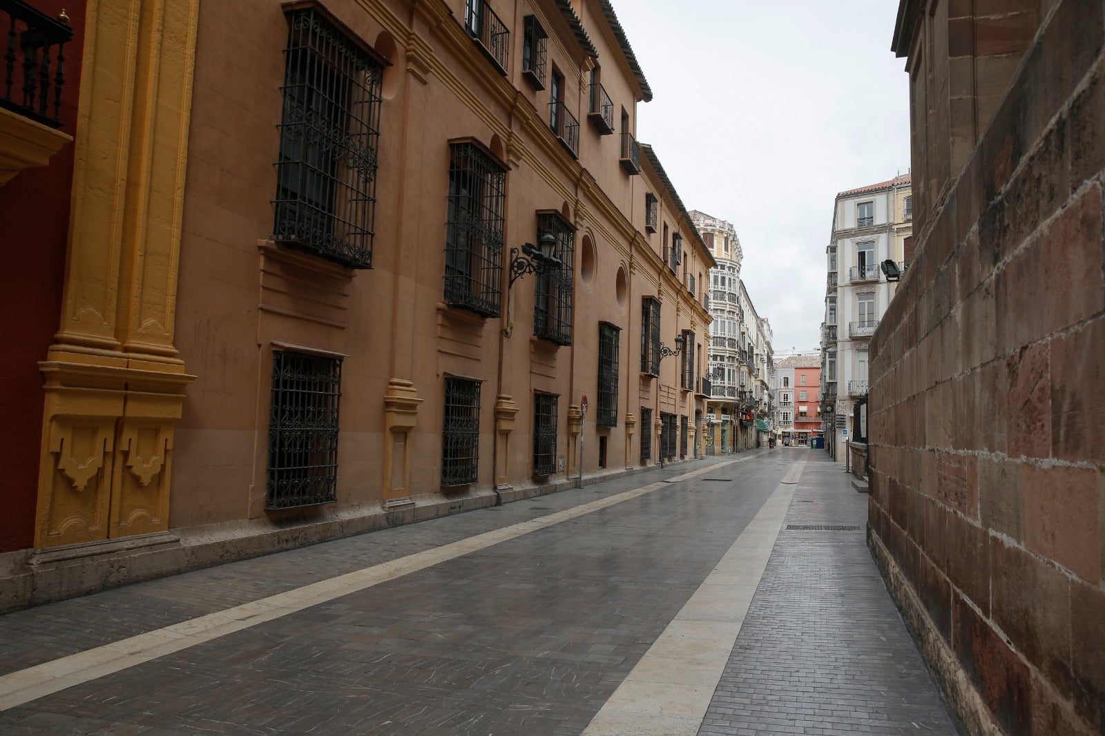 El Centro de Málaga, este jueves.