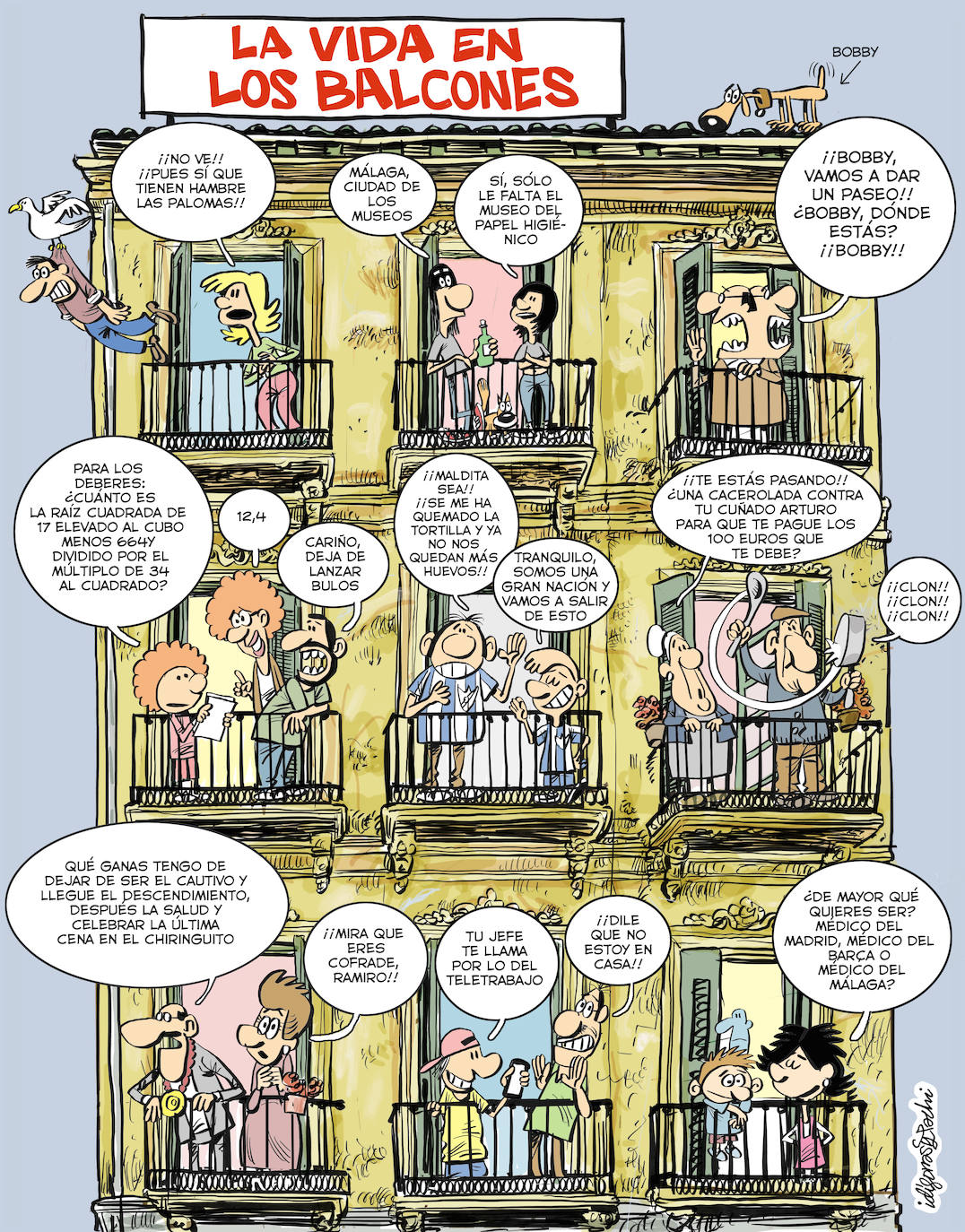 La Málaga de los balcones, según Idígoras y Pachi