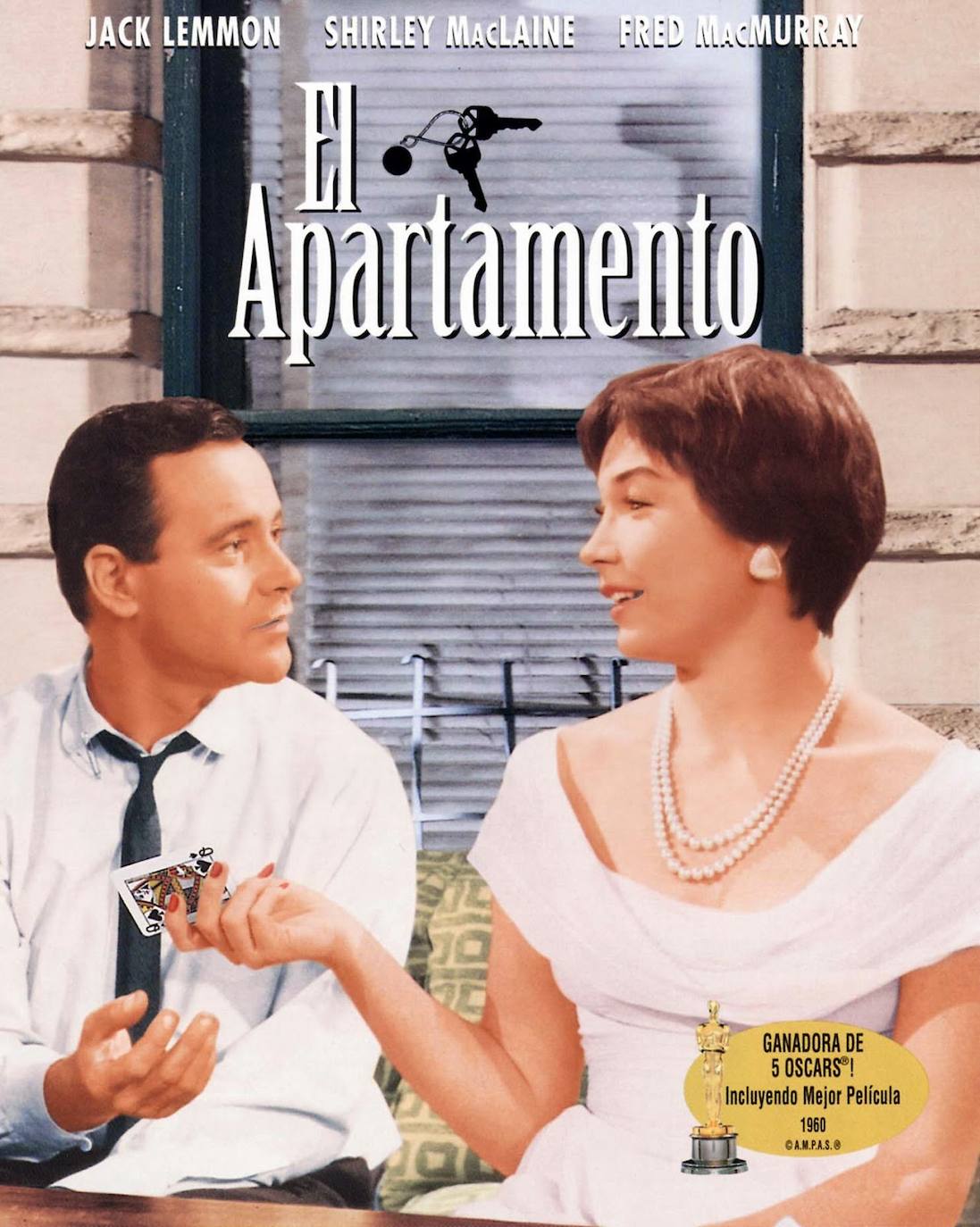 'El apartamento' (1960). Otras de las cintas imperdibles de Billy Wylder. C.C. Baxter es un soltero que vive solo en un apartamento en Manhattan, el cual presta para las citas amorosas de sus superiores. Pero la situación cambia cuando se enamora de una ascensorista.