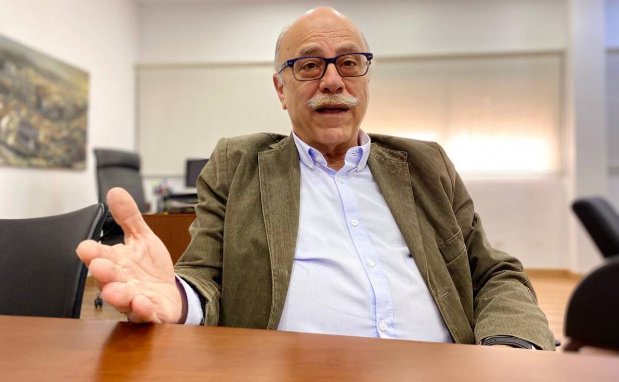 El presidente del Unicaja, Eduardo García, en una entrevista para SUR hace dos semanas. 