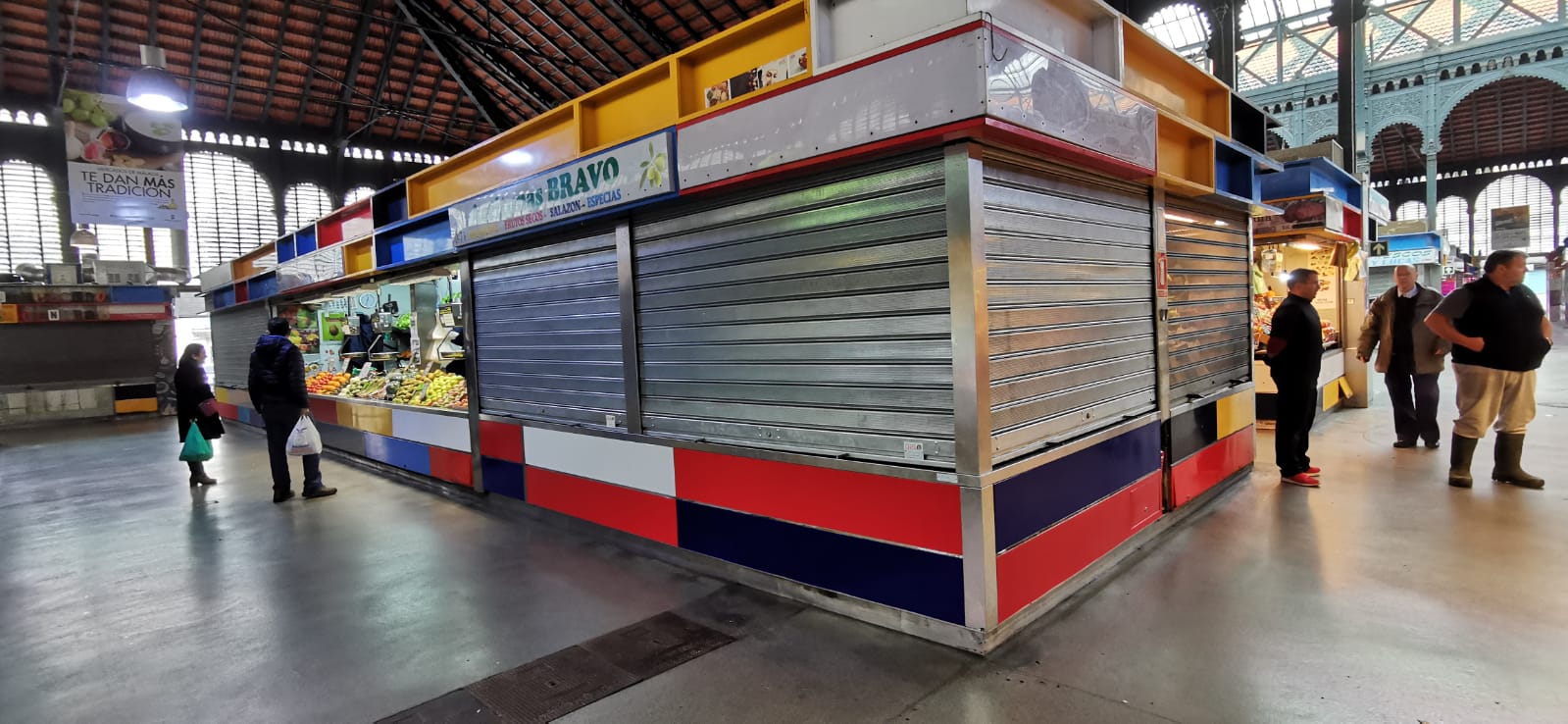 Ambiente en el Mercado Central este miércoles.
