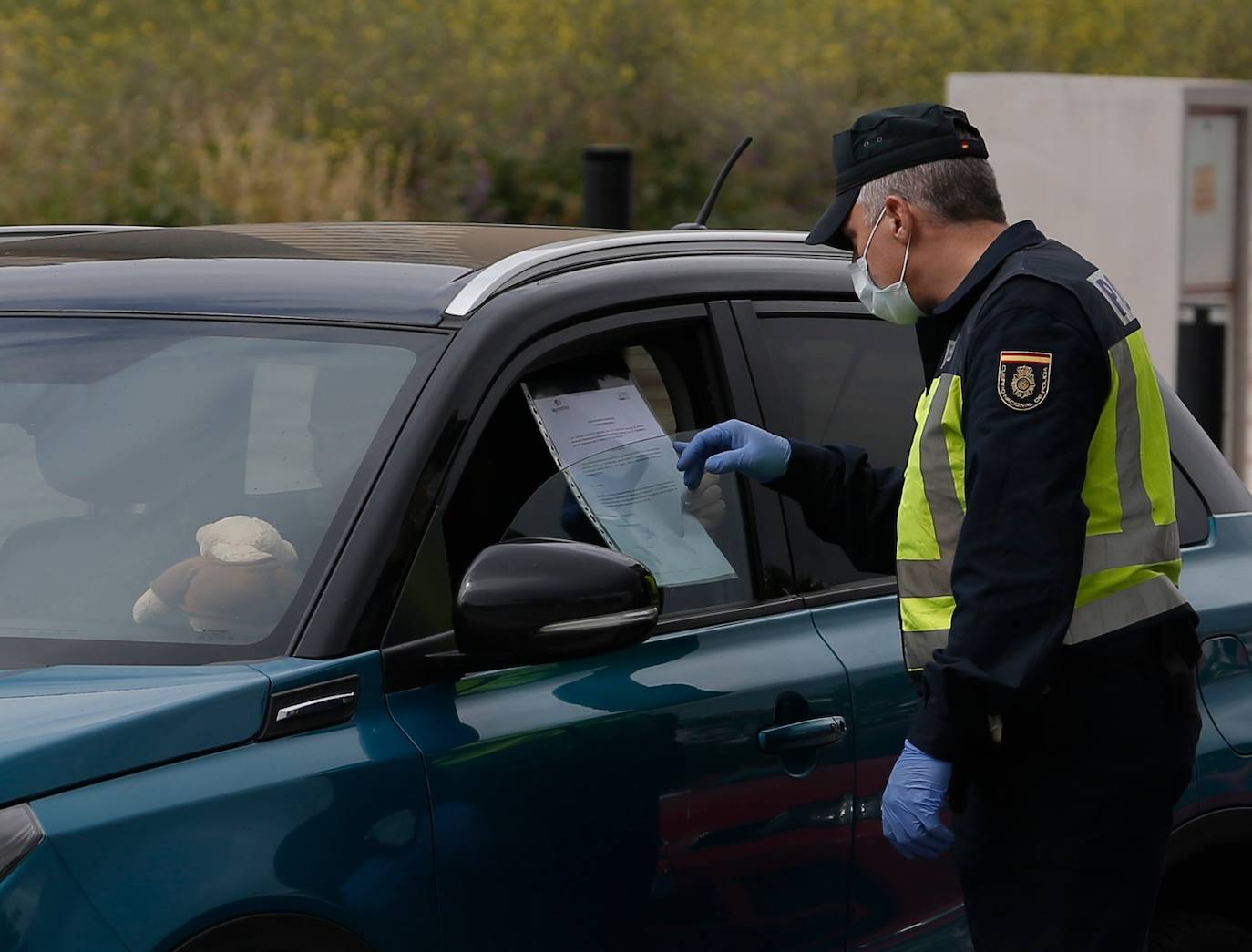 Control policial en Málaga capital