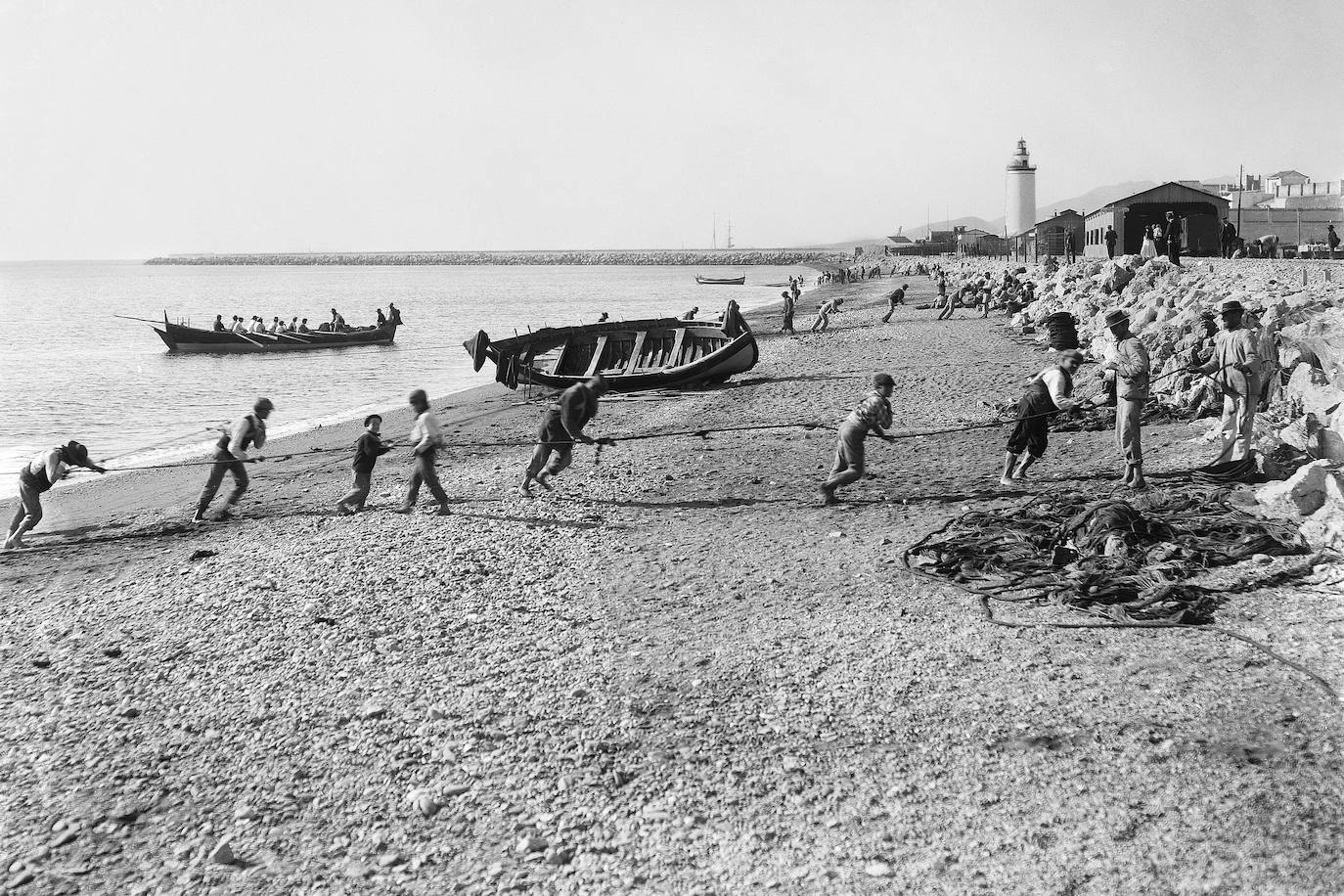 Playas de La Malagueta. Hacia 1910 