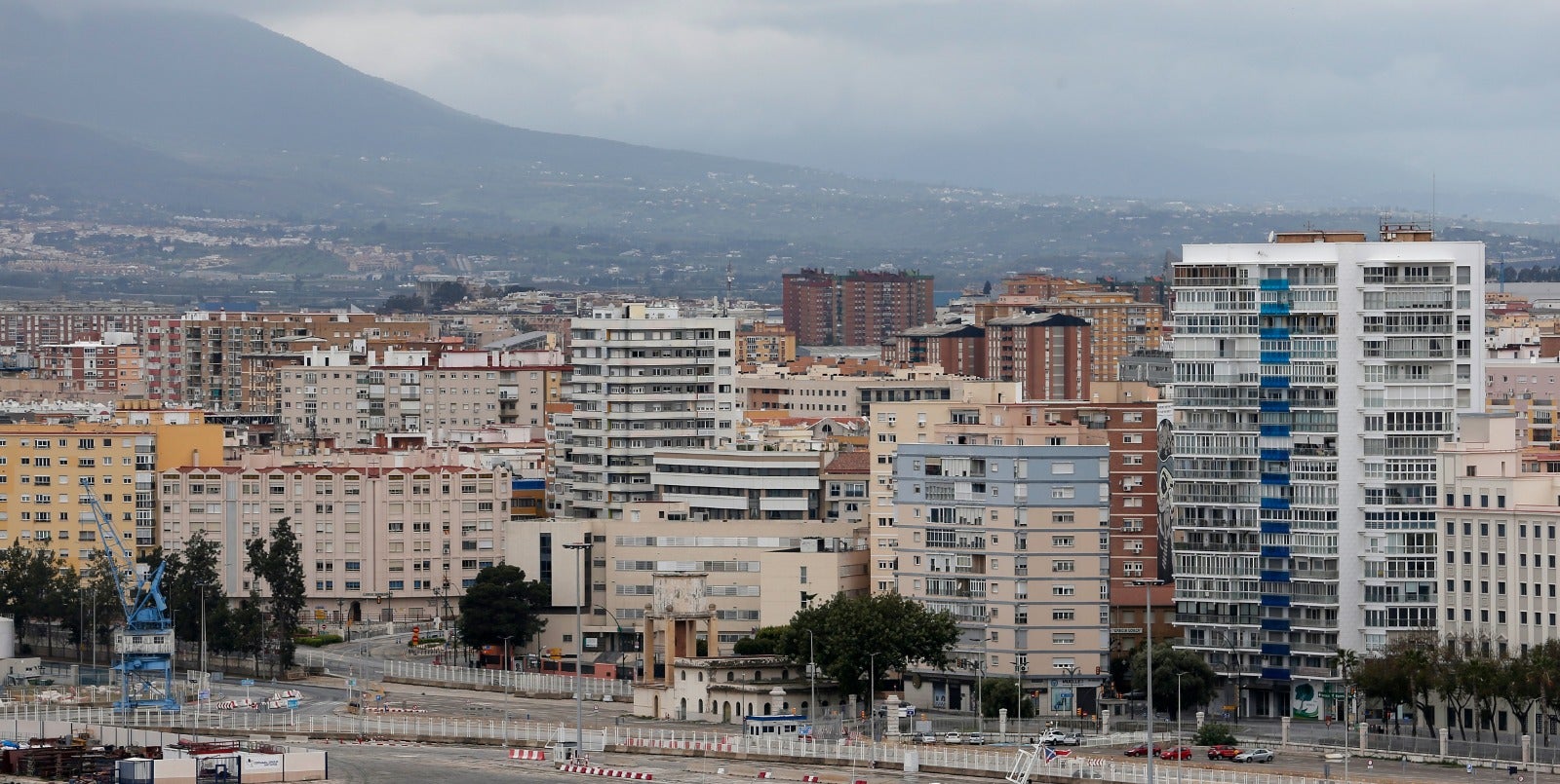 Vistas de Málaga en estado de alarma.