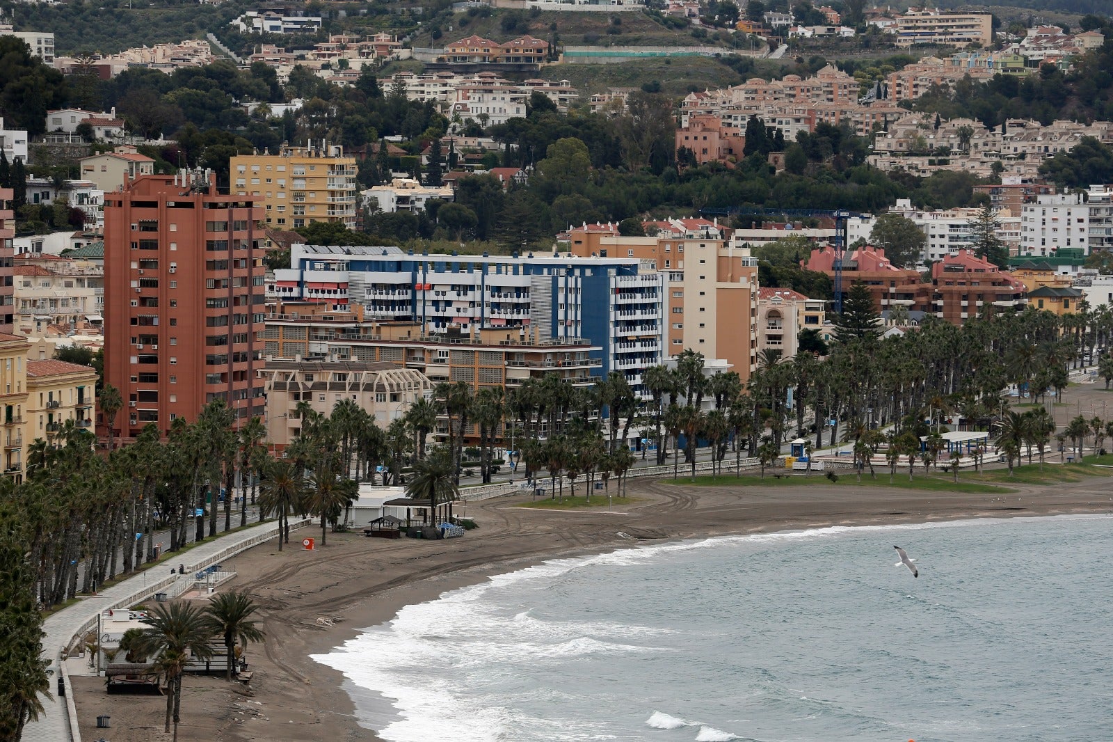 Vistas de Málaga en estado de alarma.