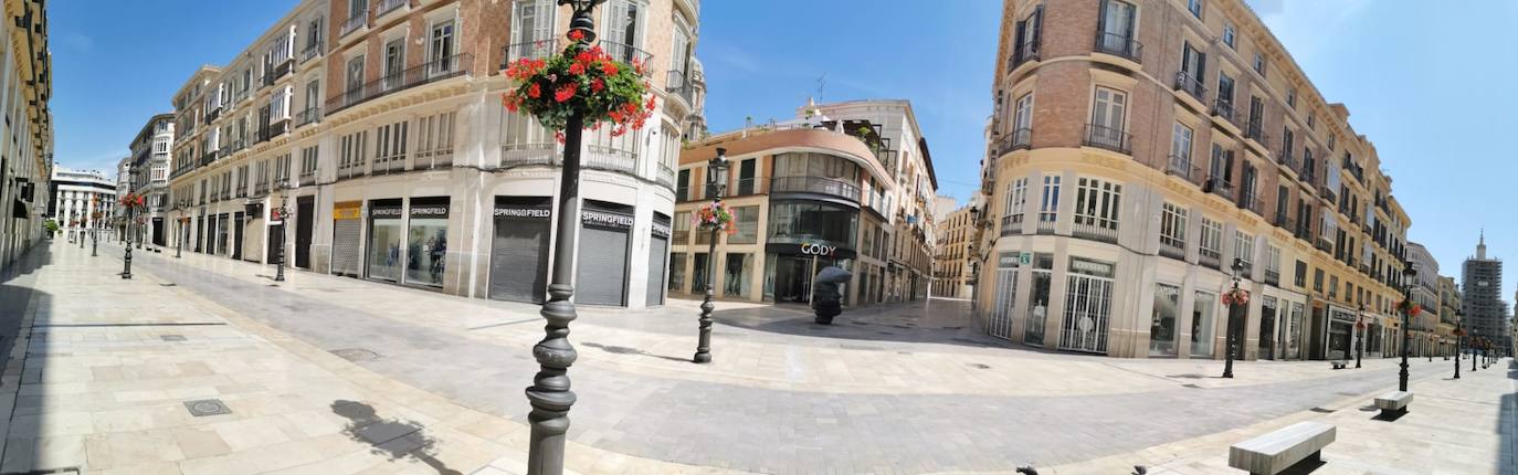 Domingo de playas, paseos marítimos y calles solitarias en Málaga