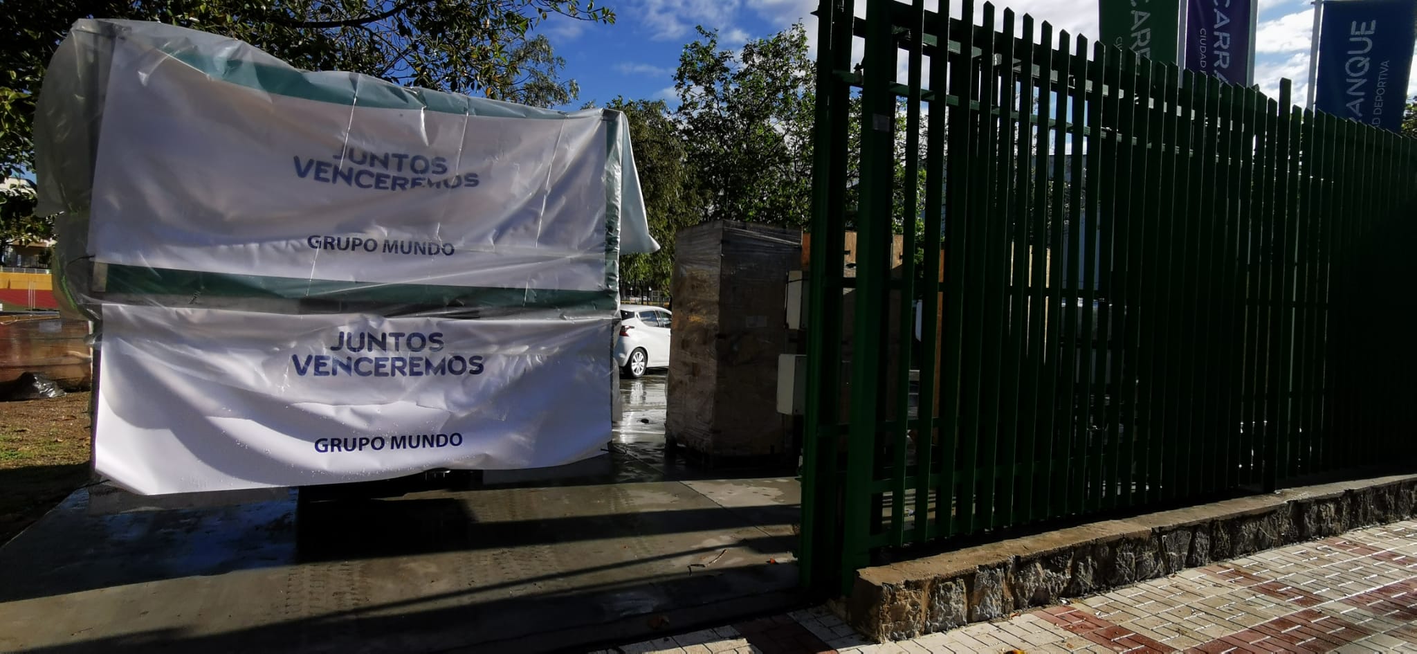 El acondicionamiento de la Ciudad Deportiva de Carranque como hospital de campaña va a buen ritmo