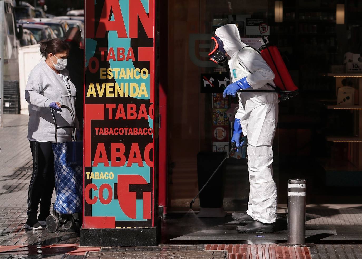 Desinfección de calles.