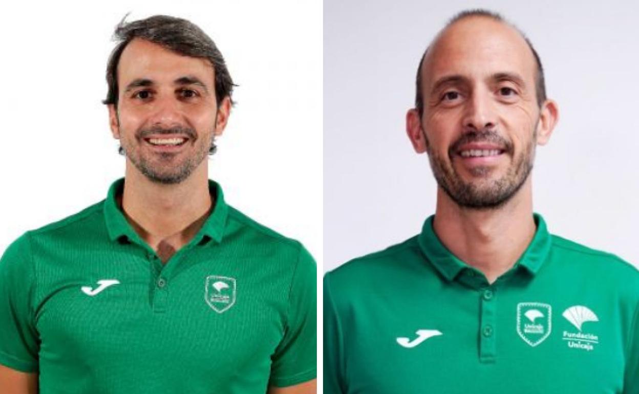 Los preparadores físicos del Unicaja, Diego Vázquez y José Cervi. 