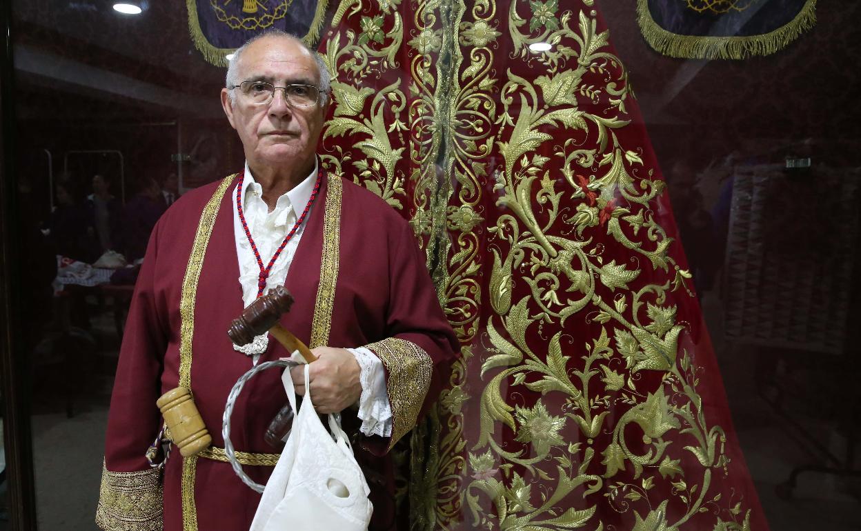 Juan Rosén antes de la procesión de 2018. 